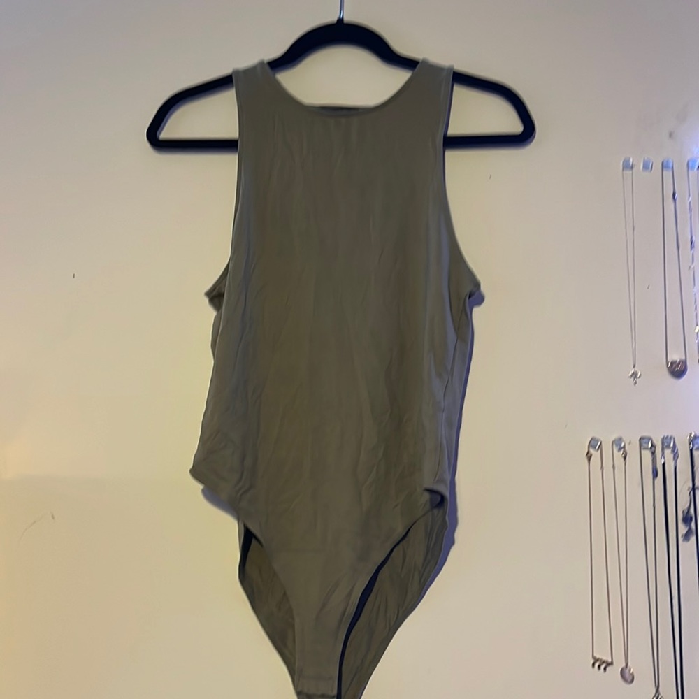 Olive green body suit